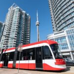 Tram streetcar in Toronto, Ontario, Canada